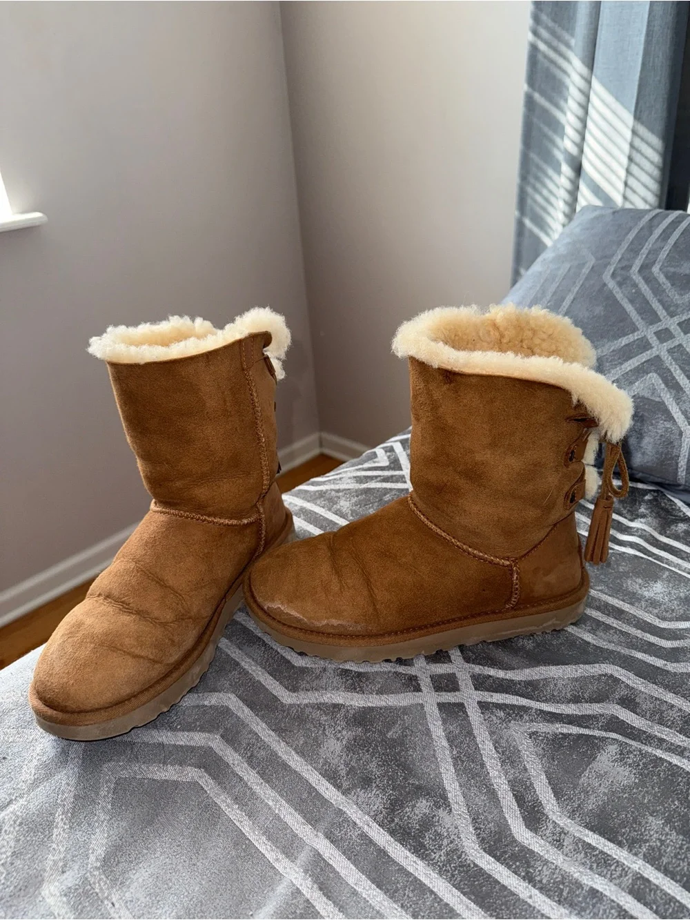 UGG Kristabelle Suede Winter Boots in Chestnut